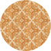 Square Patterned Yellow Orange Rug, pat1573org