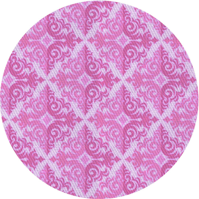 Square Machine Washable Transitional Pastel Purple Pink Rug in a Living Room, wshpat1573pur
