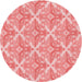 Square Patterned Pastel Pink Rug, pat1573rd