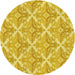 Square Patterned Yellow Rug, pat1573yw
