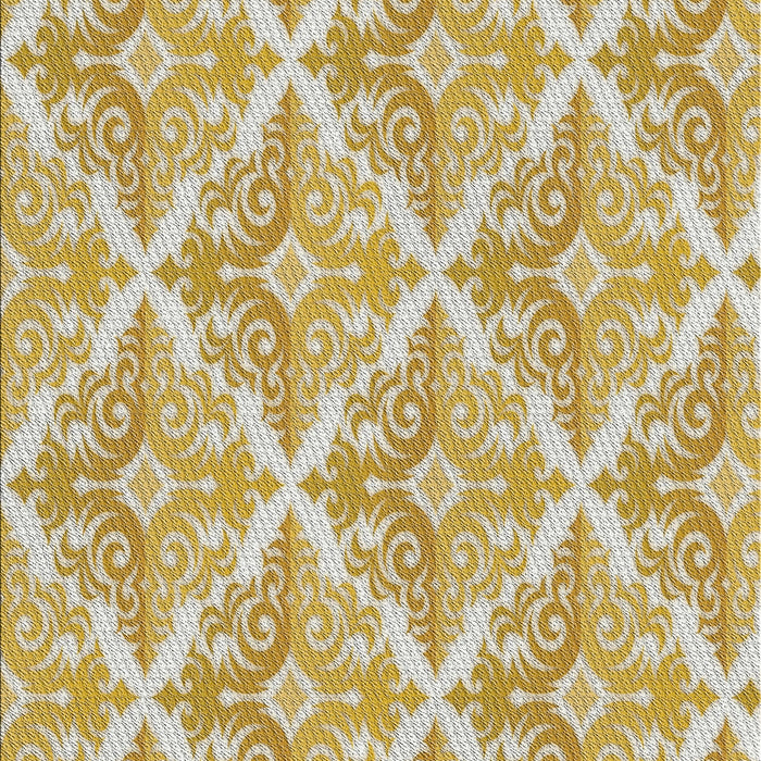 Patterned Khaki Gold Novelty Rug, pat1573
