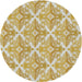 Sideview of Patterned Khaki Gold Novelty Rug, pat1573