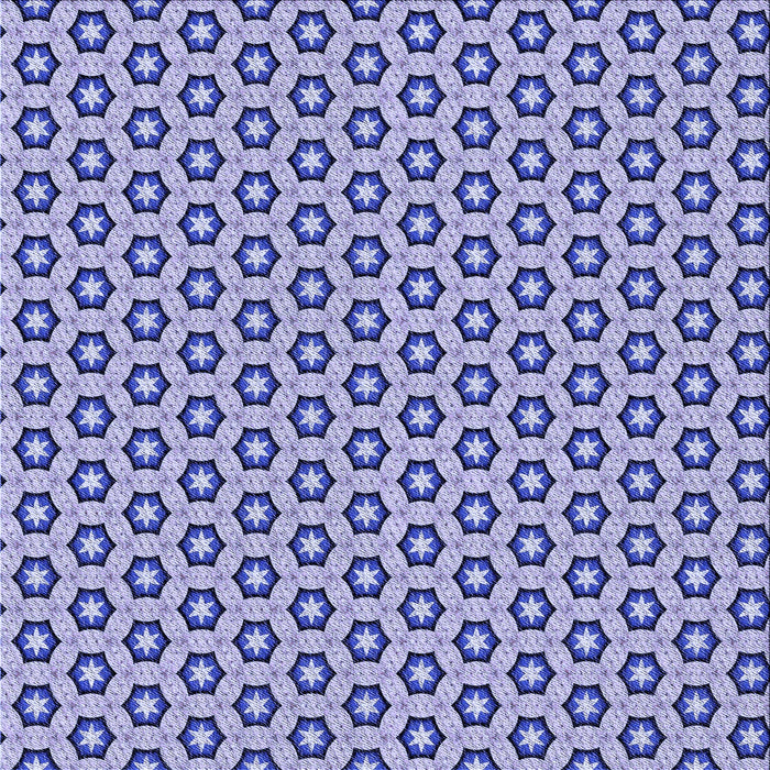 Round Patterned Sapphire Blue Rug, pat1574blu