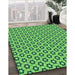 Machine Washable Transitional Emerald Green Rug in a Family Room, wshpat1574grn