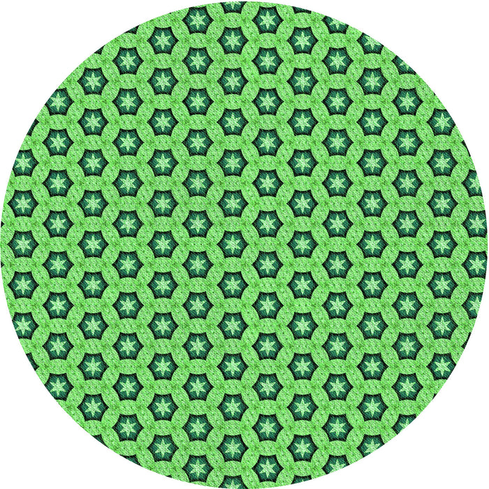 Square Machine Washable Transitional Emerald Green Rug in a Living Room, wshpat1574grn