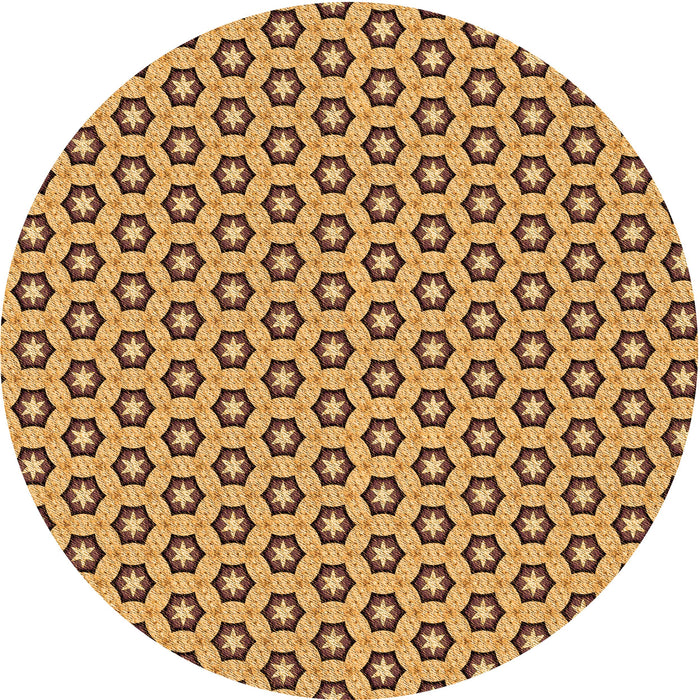 Square Machine Washable Transitional Saddle Brown Rug in a Living Room, wshpat1574org