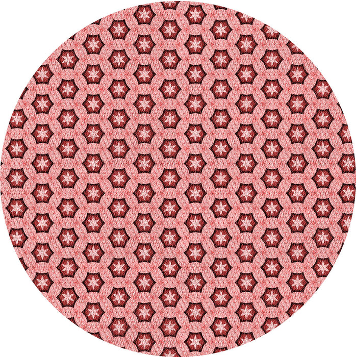 Square Patterned Pastel Pink Rug, pat1574rd