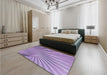 Patterned Bright Lilac Purple Rug in a Bedroom, pat1575blu