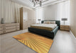 Patterned Sedona Brown Rug in a Bedroom, pat1575brn