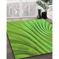 Patterned Emerald Green Rug, pat1575grn