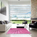 Machine Washable Transitional Deep Pink Rug in a Kitchen, wshpat1575pur