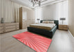 Patterned Red Rug in a Bedroom, pat1575rd