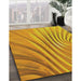 Patterned Deep Yellow Novelty Rug in Family Room, pat1575