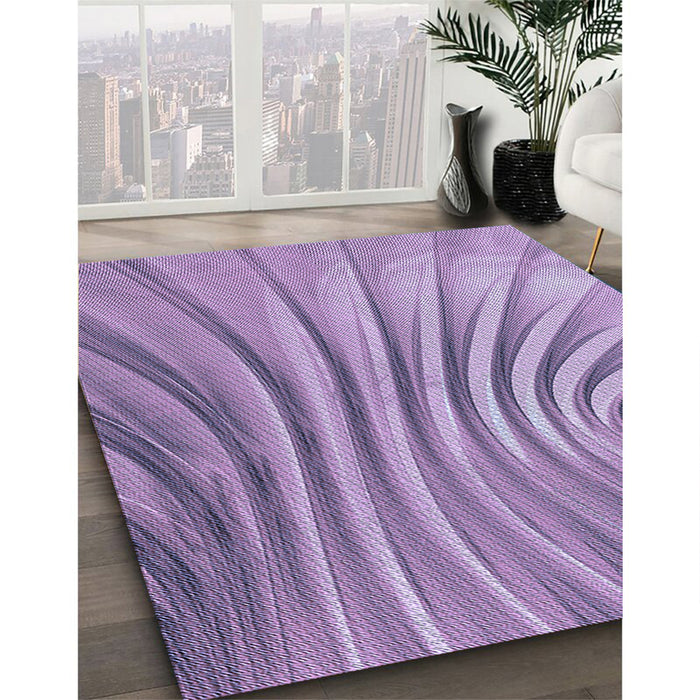Patterned Bright Lilac Purple Rug in Family Room, pat1576blu