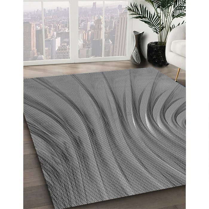 Machine Washable Transitional Ash Gray Rug in a Family Room, wshpat1576gry