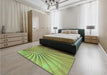 Patterned Yellow Green Rug in a Bedroom, pat1576lblu