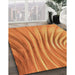 Machine Washable Transitional Orange Red Orange Rug in a Family Room, wshpat1576org