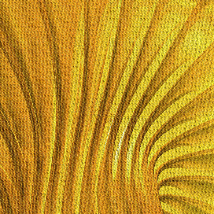 Machine Washable Transitional Deep Yellow Rug, wshpat1576yw