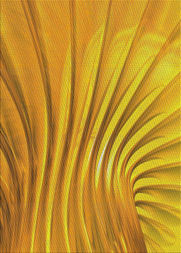 Patterned Deep Yellow Novelty Rug, pat1576