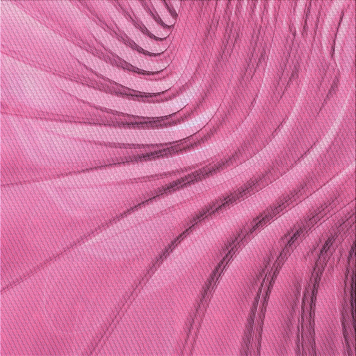 Round Patterned Deep Pink Rug, pat1577pur