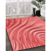 Patterned Red Rug, pat1577rd