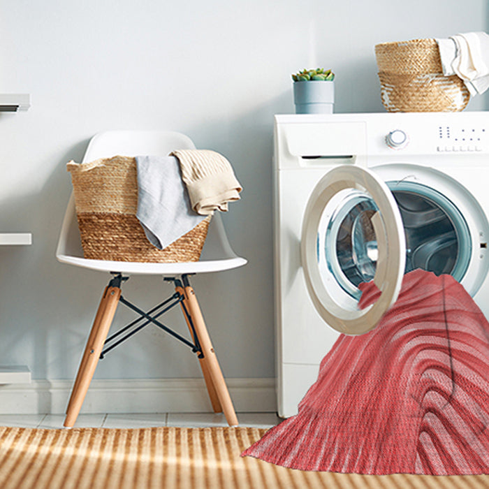Machine Washable Transitional Red Rug in a Washing Machine, wshpat1577rd