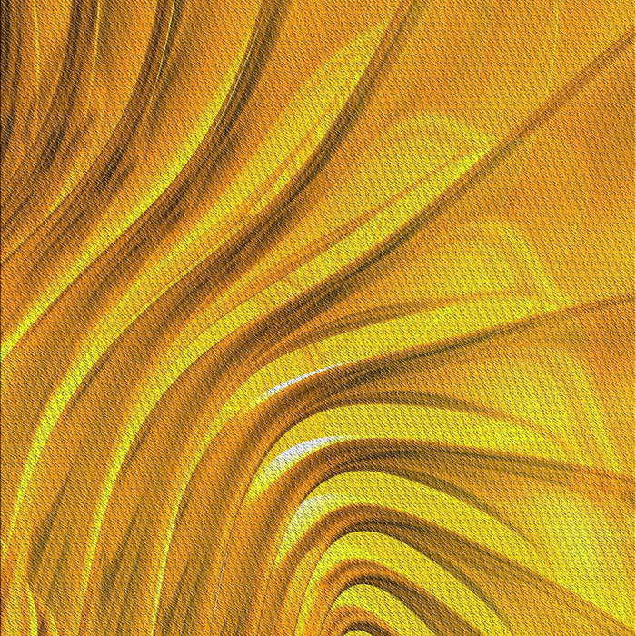 Patterned Deep Yellow Novelty Rug, pat1577