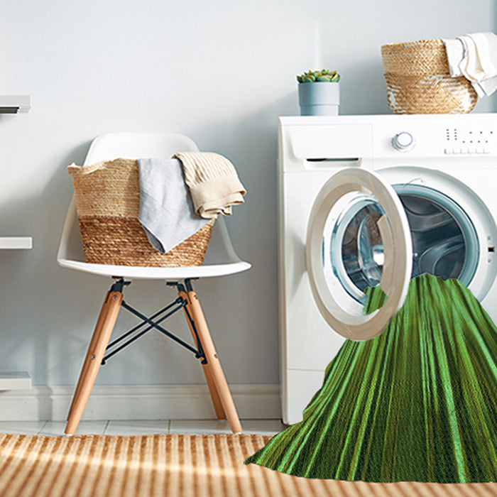Machine Washable Transitional Green Rug in a Washing Machine, wshpat1578grn