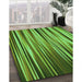 Machine Washable Transitional Green Rug in a Family Room, wshpat1578grn