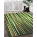Machine Washable Transitional Yellow Green Rug in a Family Room, wshpat1578lblu