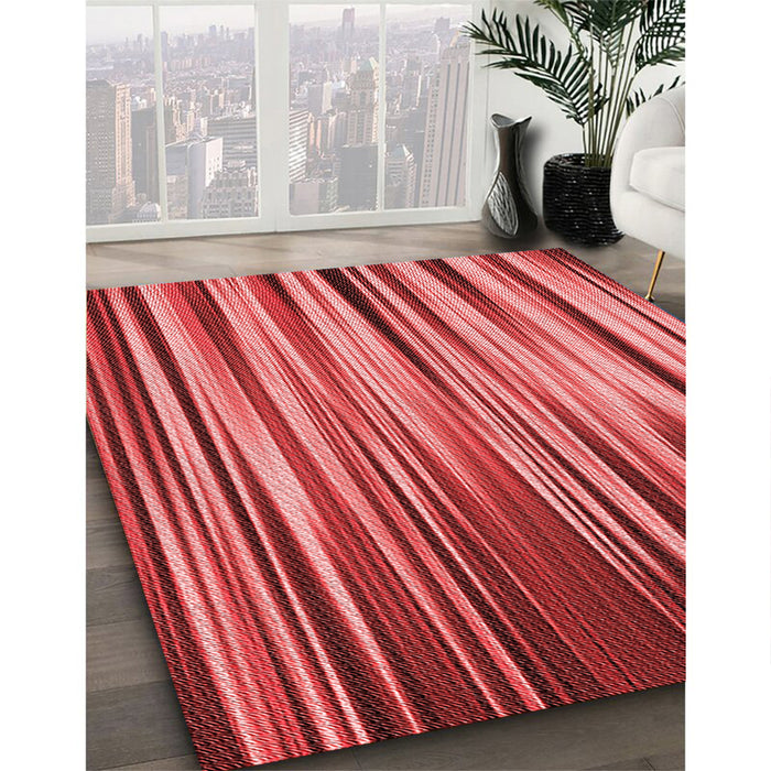 Machine Washable Transitional Red Rug in a Family Room, wshpat1578rd