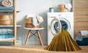 Machine Washable Transitional Tomato Red Rug in a Washing Machine, wshpat1578yw