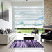 Machine Washable Transitional Purple Mimosa Purple Rug in a Kitchen, wshpat1579blu