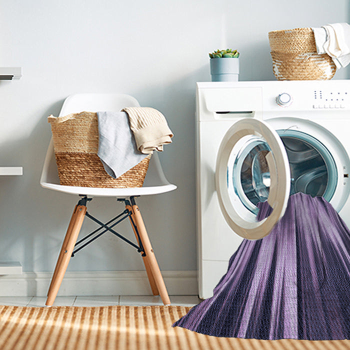 Machine Washable Transitional Purple Mimosa Purple Rug in a Washing Machine, wshpat1579blu