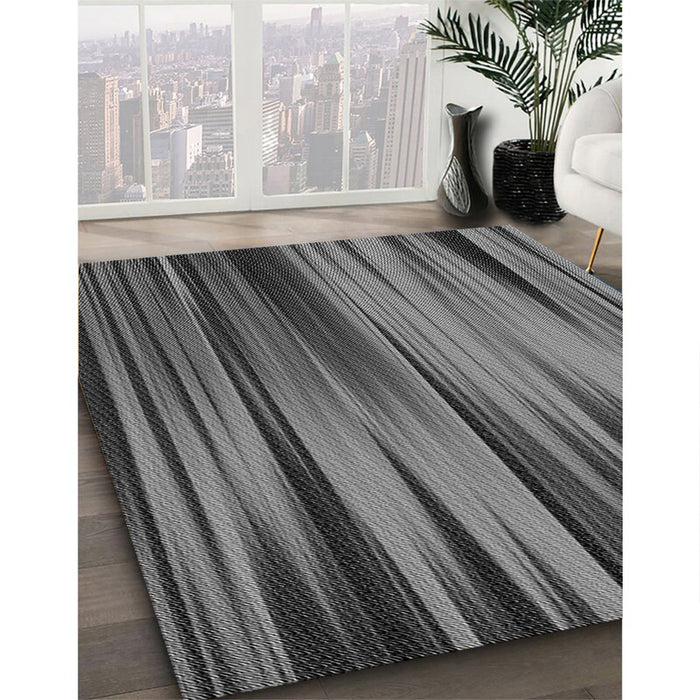 Patterned Gray Rug in Family Room, pat1579gry