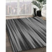 Patterned Gray Rug in Family Room, pat1579gry