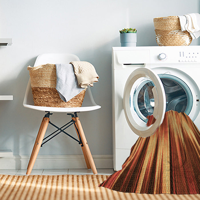 Machine Washable Transitional Tomato Red Rug in a Washing Machine, wshpat1579org