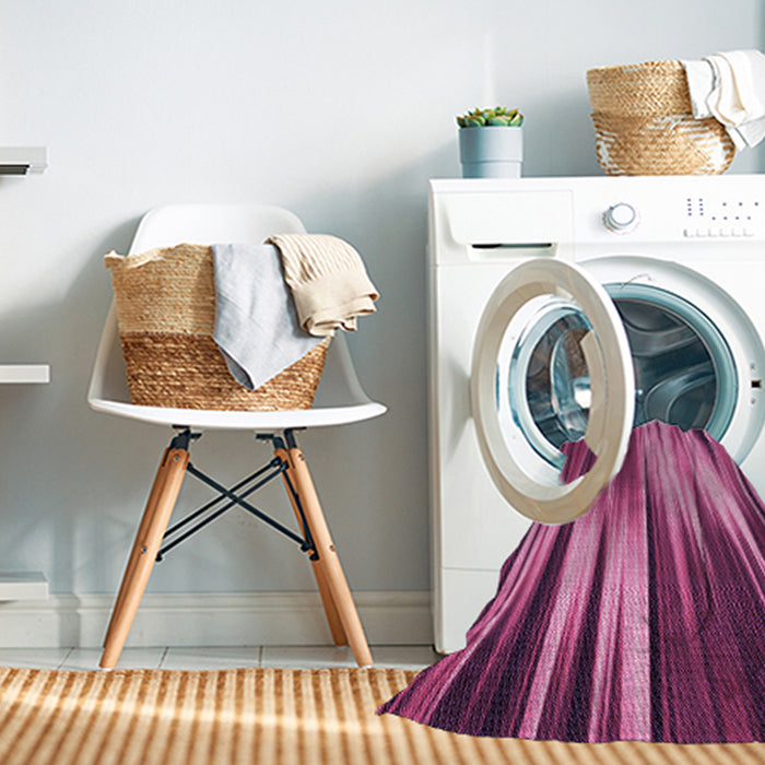 Machine Washable Transitional Dark Hot Pink Rug in a Washing Machine, wshpat1579pur