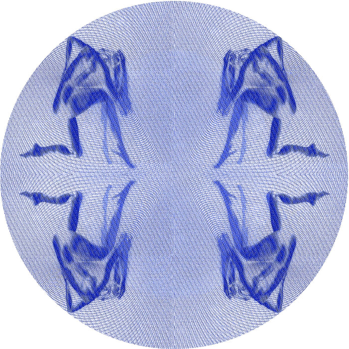 Square Patterned Light Slate Blue Rug, pat158blu