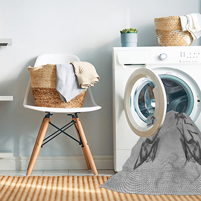 Machine Washable Transitional Gray Rug in a Washing Machine, wshpat158gry