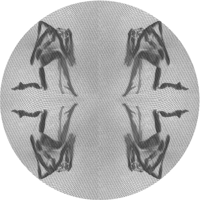 Square Patterned Gray Rug, pat158gry