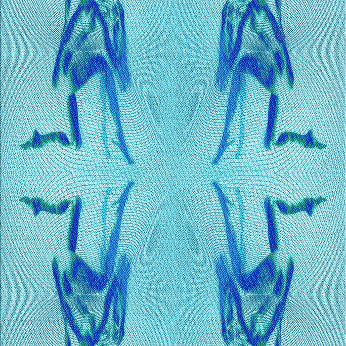 Patterned Blue Rug, pat158lblu