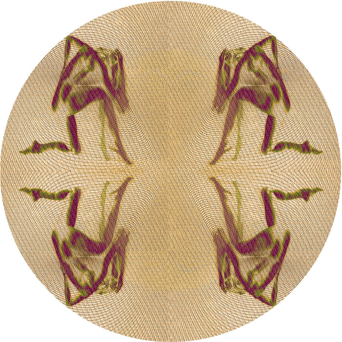 Square Machine Washable Transitional Yellow Rug in a Living Room, wshpat158org