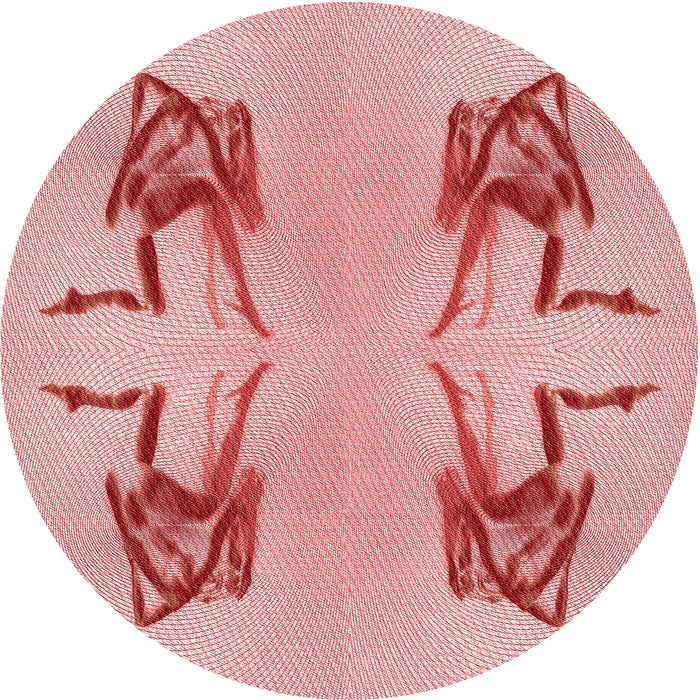 Square Patterned Baby Pink Rug, pat158rd