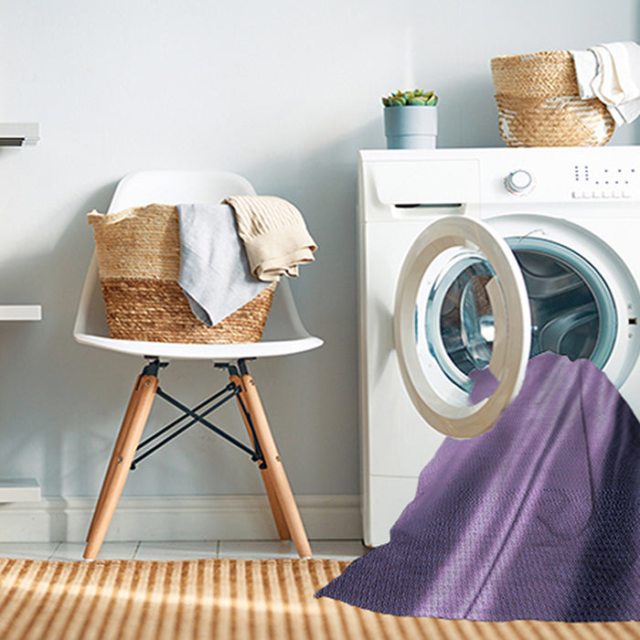 Machine Washable Transitional Bright Lilac Purple Rug in a Washing Machine, wshpat1580blu