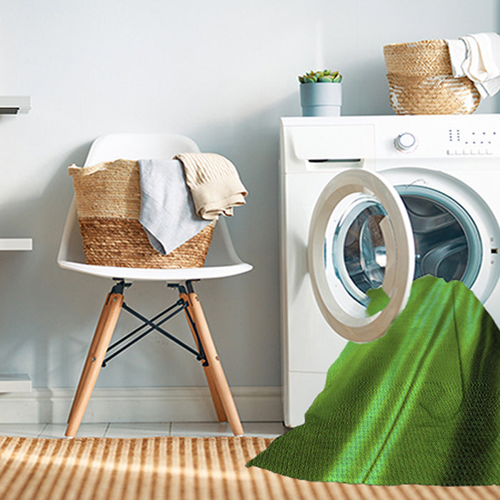 Machine Washable Transitional Dark Lime Green Rug in a Washing Machine, wshpat1580grn