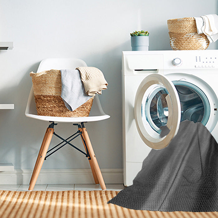 Machine Washable Transitional Grey Gray Rug in a Washing Machine, wshpat1580gry