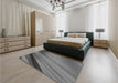 Patterned Gray Rug in a Bedroom, pat1580gry