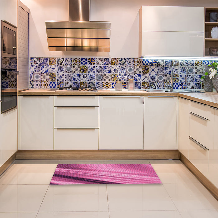 Patterned Pink Rug in a Kitchen, pat1580pur