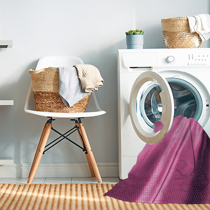 Machine Washable Transitional Pink Rug in a Washing Machine, wshpat1580pur